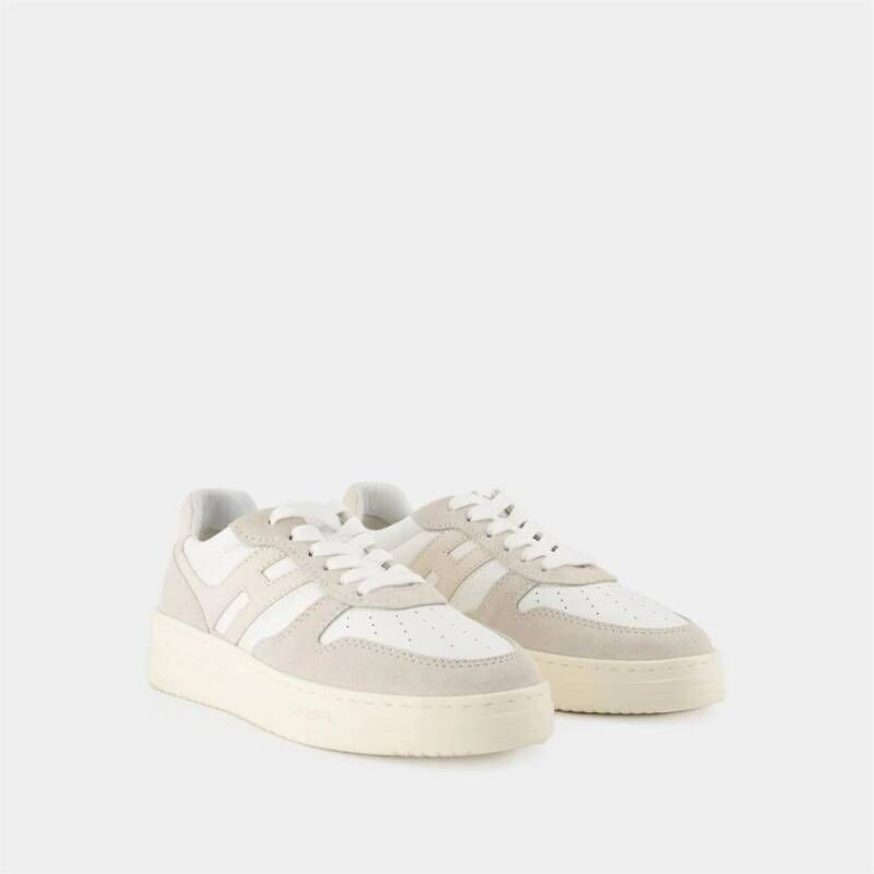 Hogan Witte Leren H630 Sneakers Beige Dames