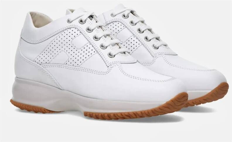 Hogan Witte Leren Interactive Sneakers White Dames