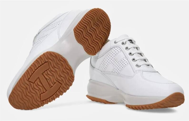 Hogan Witte Leren Interactive Sneakers White Dames