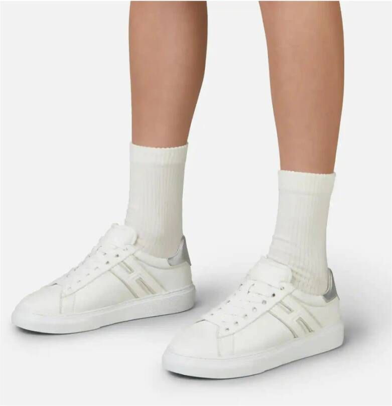 Hogan Witte Leren Lage Sneakers White Dames