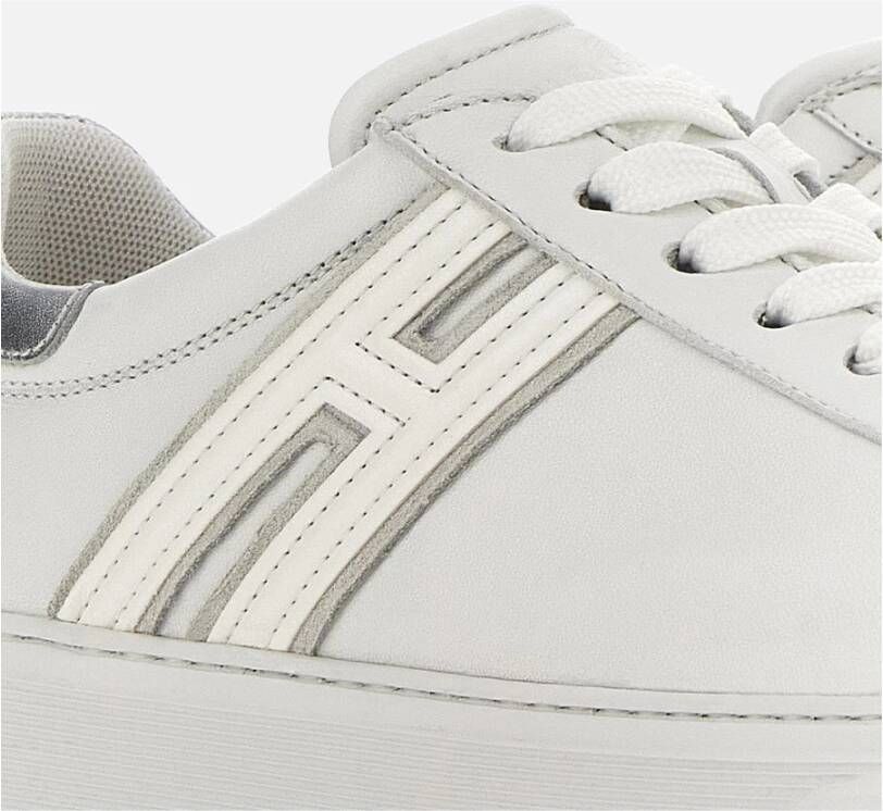 Hogan Witte Leren Lage Sneakers White Dames