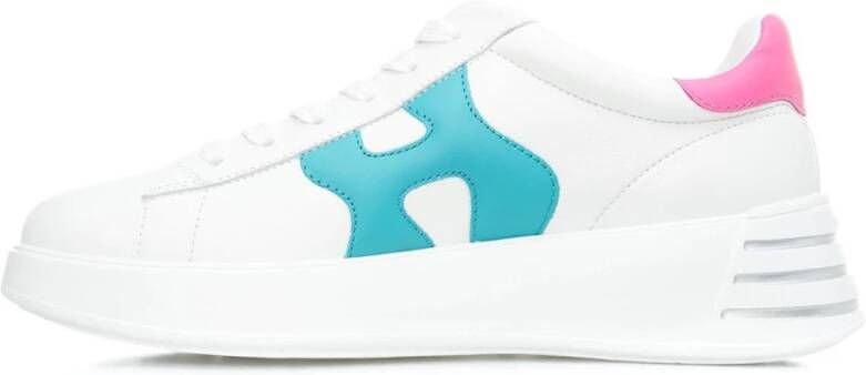Hogan Witte Leren Plateau Sneakers Ss23 White Dames