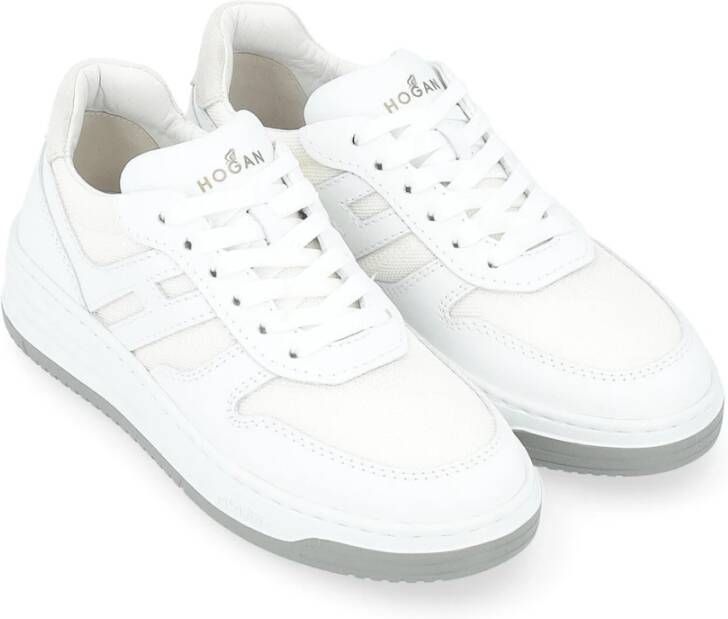 Hogan Witte Leren Sneaker H630 White Dames