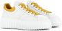 Hogan Witte Leren Sneaker met Dikke Gele Rubberen Zool White Dames - Thumbnail 2