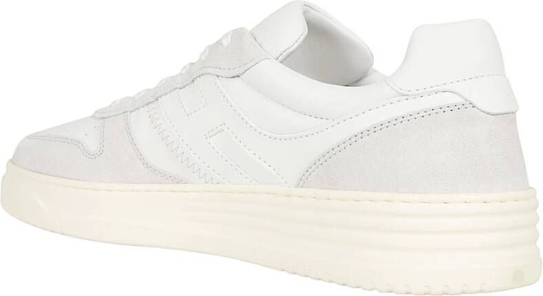 Hogan Witte Sneakers Premium Leer Suède