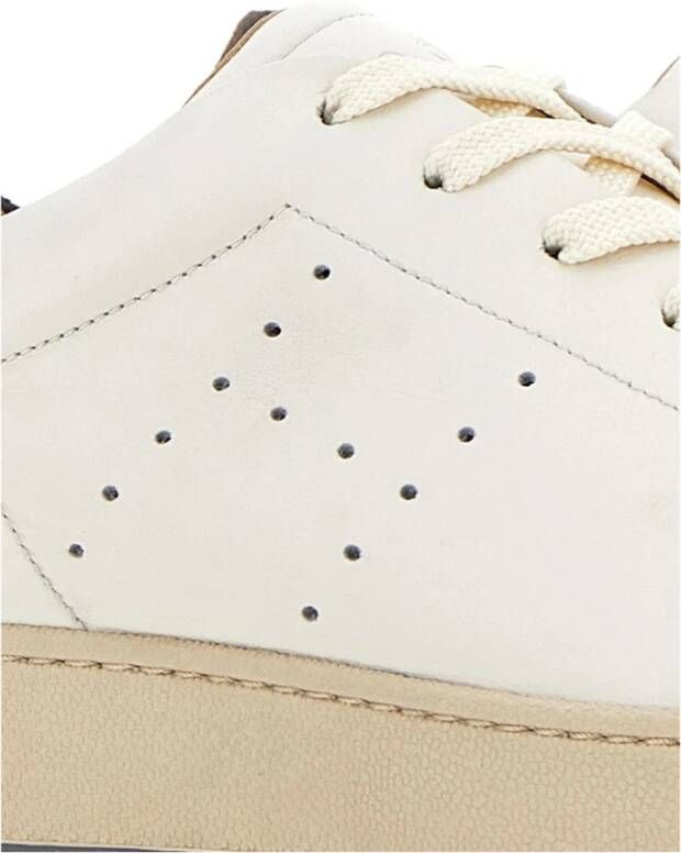 Hogan Witte Leren Sneakers Geperforeerd Logo White Heren