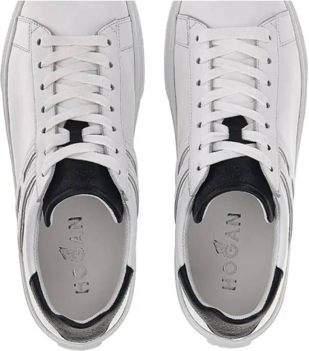 Hogan Witte leren sneakers met antislipzool White Heren