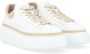 Hogan Witte Leren Sneakers met Beige Details White Dames - Thumbnail 2