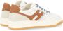 Hogan Witte leren sneakers met Cuoio-details White Heren - Thumbnail 4