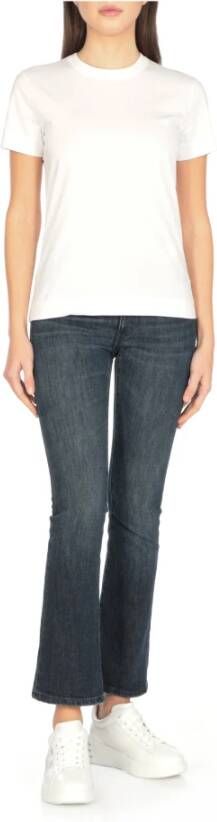 Hogan Witte Leren Sneakers met Lurex Details White Dames