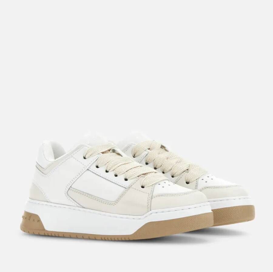 Hogan Witte Leren Sneakers met Memory Foam White Dames