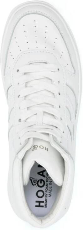 Hogan Witte leren sneakers met patchdetail