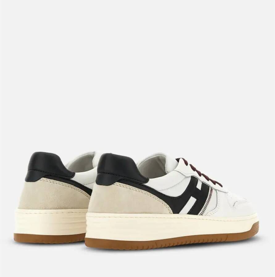 Hogan Witte Leren Sneakers met Rebel Grooves