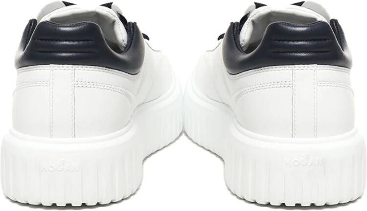 Hogan Witte Leren Sneakers met Side H White Heren