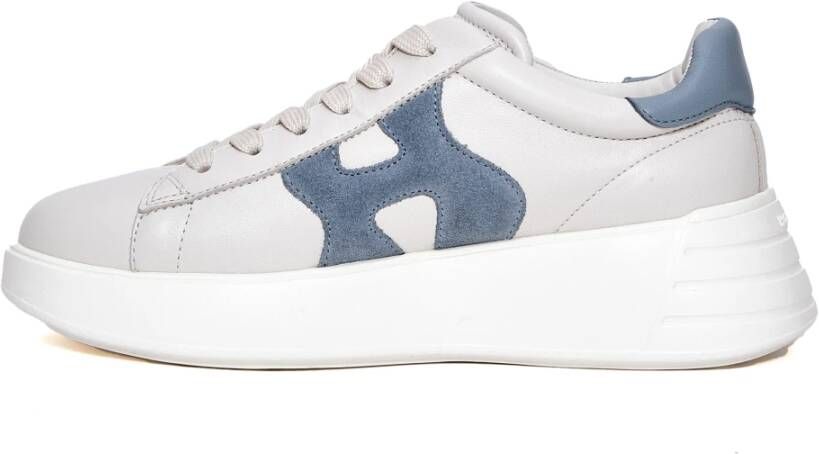 Hogan Witte Leren Sneakers Rebel Stijl