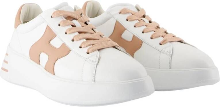 Hogan Witte Leren Sneakers Rebel Stijl