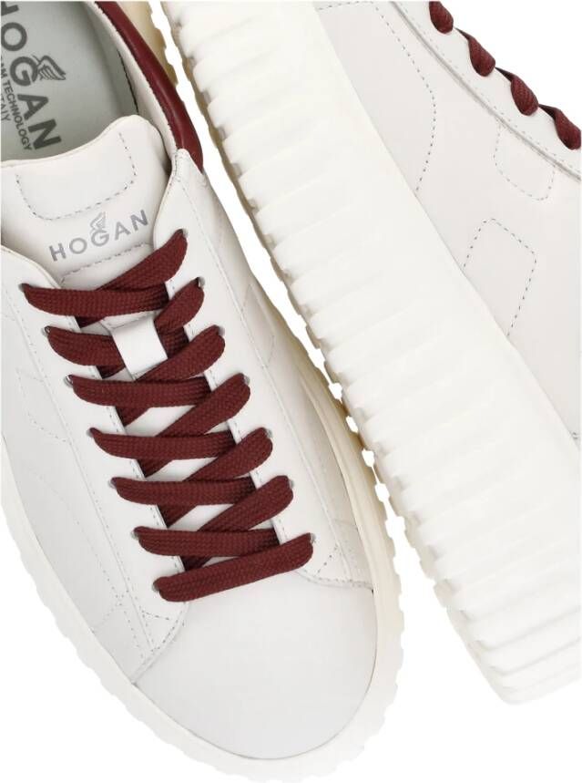 Hogan Gestreepte Ivory Sneakers Beige Dames