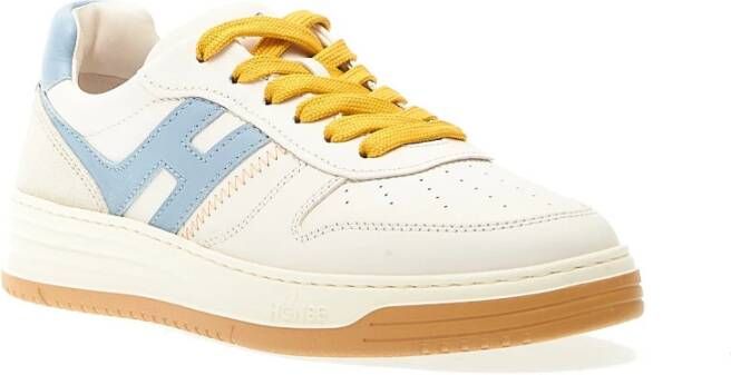 Hogan Witte Leren Sneakers Ss24 Memory Foam White Heren