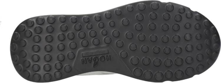 Hogan Witte Leren Sneakers Vetersluiting