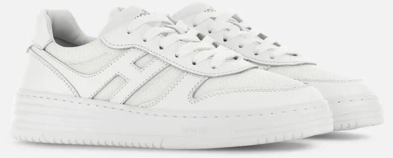 Hogan Witte Leren Sneakers White Dames