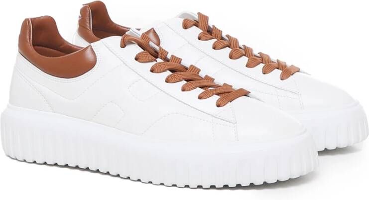 Hogan Witte Leren Sneakers White Heren
