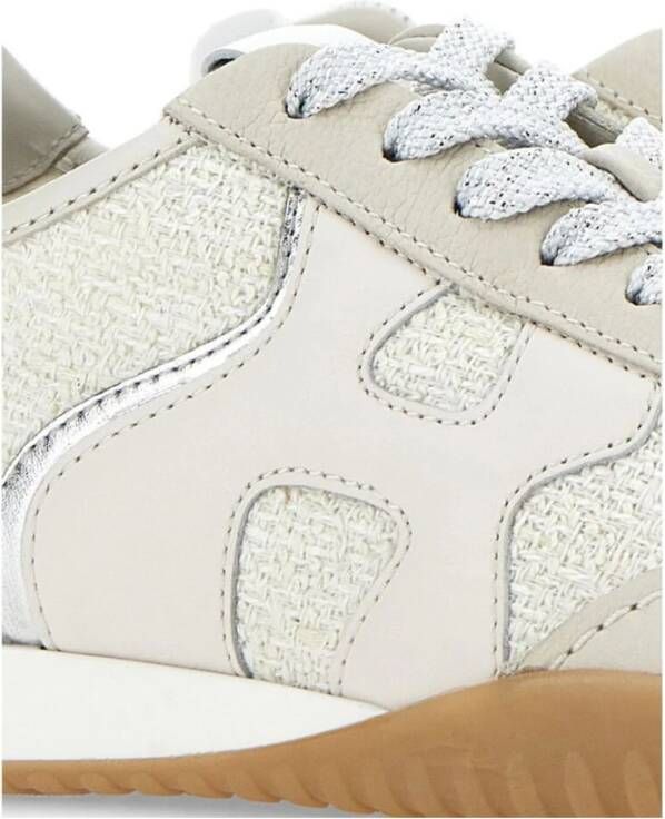 Hogan Witte Nubuck Leren Sneakers White Dames