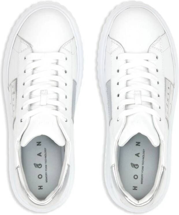 Hogan Witte platte schoenen met geheugenschuim White Dames