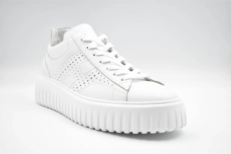 Hogan Witte platte schoenen met strepen White Heren