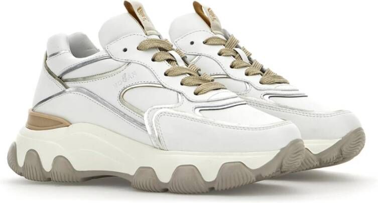 Hogan Witte platte schoenen voor dames Wit Dames