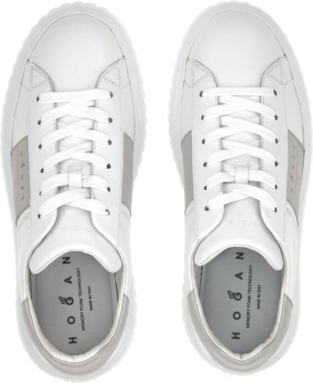 Hogan Witte platte schoenen voor vrouwen