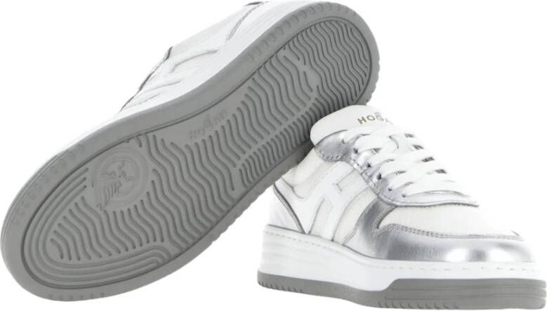 Hogan Witte Platte Sneakers Rebel Stijl White Dames