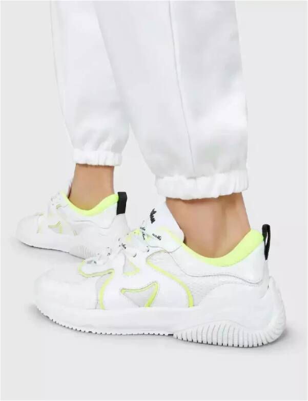 Hogan Witte Sneakers H597 met Groen Logo