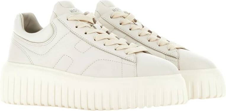Hogan Strepen Leren Sneakers Beige Dames