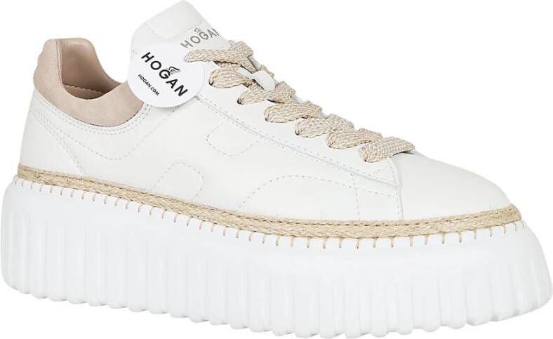 Hogan Witte Sneakers met H-Stripes Design White Dames
