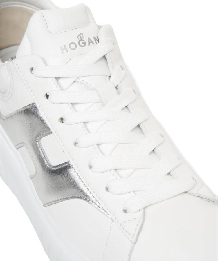 Hogan Witte Sneakers met Plateauzool White Dames