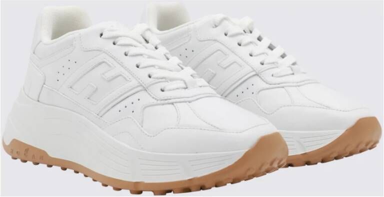 Hogan Witte Sneakers met Ronde Neus White Dames