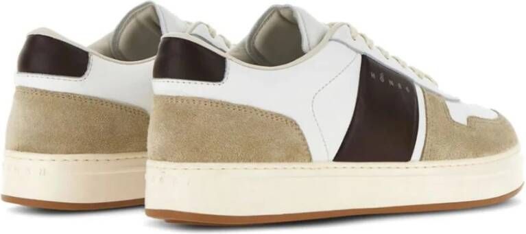 Hogan Witte Sneakers met Ton-sur-Ton Stiksels