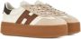 Hogan Witte Sneakers Veters Ronde Neus - Thumbnail 2