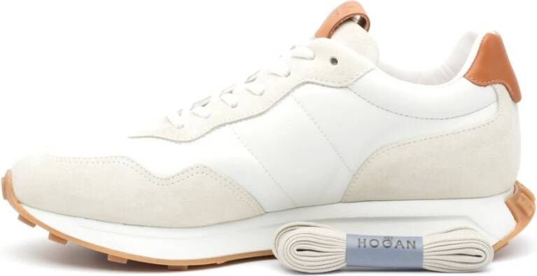Hogan Witte Suède Sneakers met Memory Foam White Heren