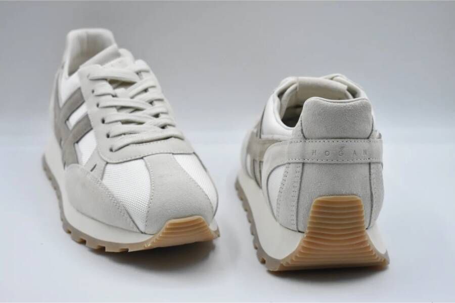 Hogan Witte Veterschoenen Elegante Stijl