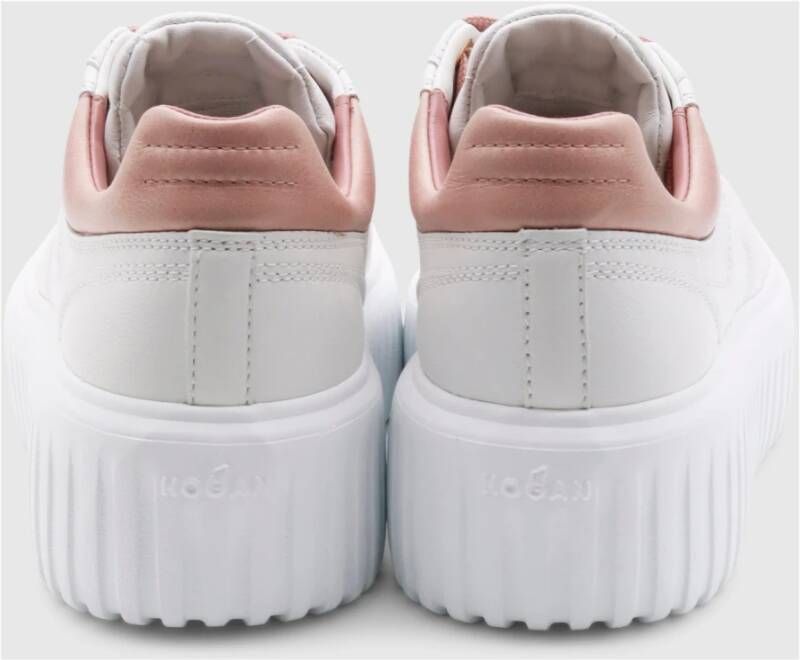 Hogan Witte Roze H-Stripes Sneaker Wit Dames