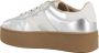 Hogan Zilver Yoghurt Sneakers Ronde Neus Vetersluiting - Thumbnail 2