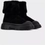 Hogan Zwarte Harige Enkellaarsjes Slip-On Black Dames - Thumbnail 2