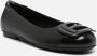 Hogan Zwarte Leren Ballerina Flats Black Dames - Thumbnail 2