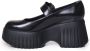 Hogan Zwarte leren Brogue Mary Jane Sneakers Black Dames - Thumbnail 4