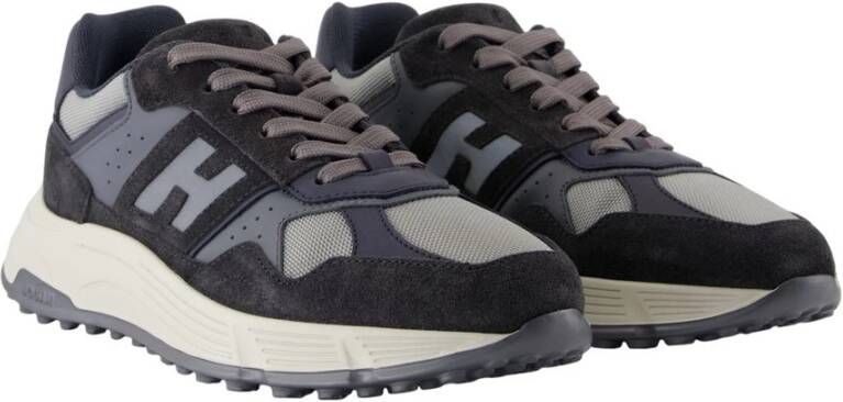 Hogan Zwarte Leren Hyperlight Sneakers