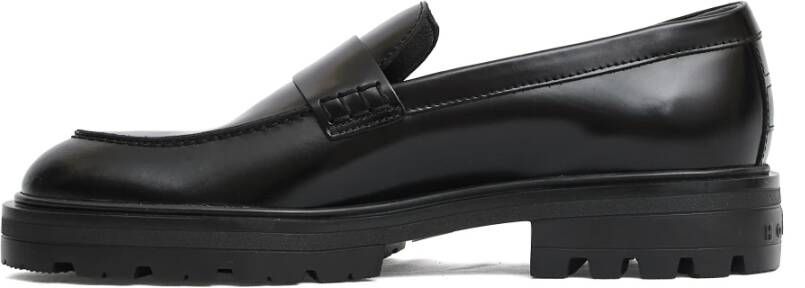 Hogan Zwarte leren mocassin schoenen