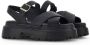 Hogan Zwarte leren platform sandalen Black Dames - Thumbnail 2