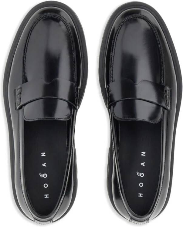 Hogan Zwarte Mocassins voor Mannen Aw24 Black Heren