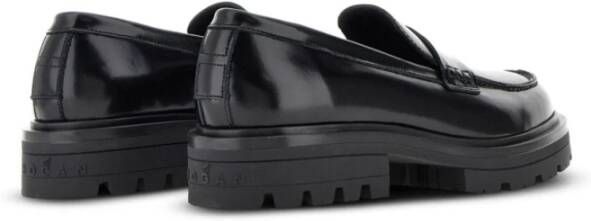Hogan Zwarte Mocassins voor Mannen Aw24 Black Heren